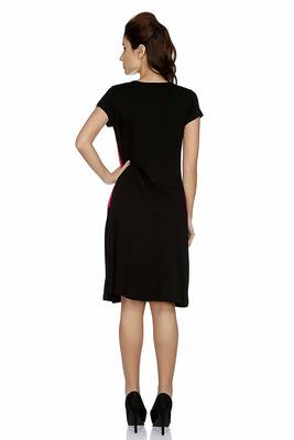 Black woven viscose maxi-dresses 3