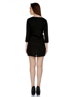 Black woven viscose maxi-dresses 2