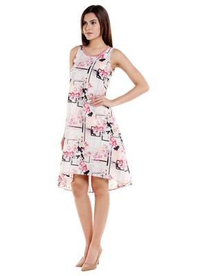 Peach woven polyester maxi-dresses 3