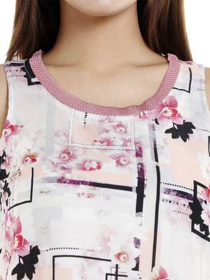 Peach woven polyester maxi-dresses 5