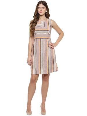 Brown woven cotton maxi-dresses 4