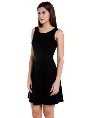 Black woven polyester maxi-dresses 3