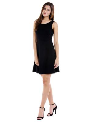 Black woven polyester maxi-dresses 4