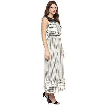 Cream woven polyester maxi-dresses 2