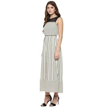 Cream woven polyester maxi-dresses 3