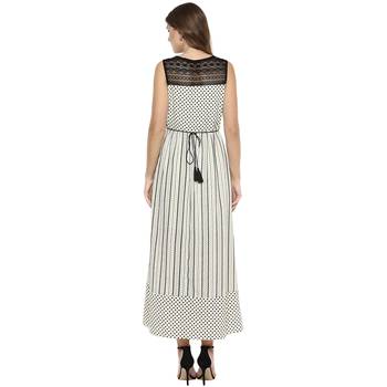 Cream woven polyester maxi-dresses 4