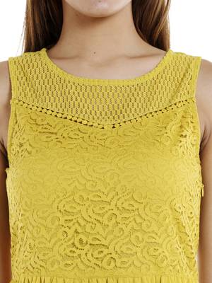 Yellow woven polyester maxi-dresses 5