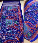 Traditional Patola Silk Saree/ Handwoven Pochampally Ikkat  - Ethnics Land