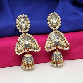 Grey jhumkas 2