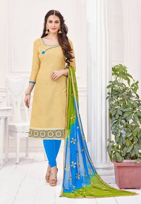 Cream printed cotton salwar 1