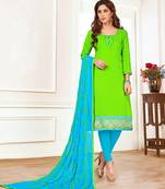 Green printed cotton salwar