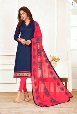 Blue printed cotton salwar 2