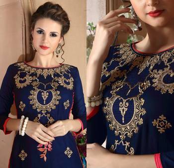 Blue printed cotton salwar 2