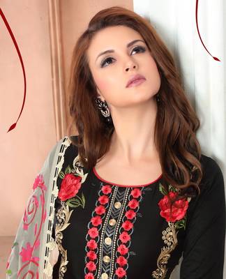 Black  printed cotton salwar 2