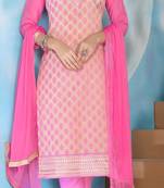 Pink printed cotton salwar