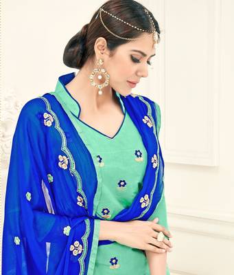 Green printed chanderi salwar 2