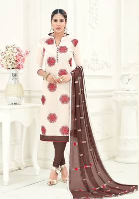Off-white printed chanderi salwar 1