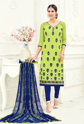 Green printed chanderi salwar 1
