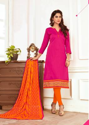Pink printed cotton salwar 2