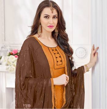 Mustard printed cotton salwar 2