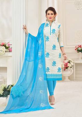 White printed cotton salwar 2