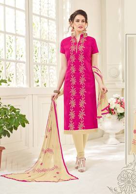 Pink printed cotton salwar 2