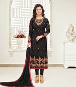 Black printed georgette salwar