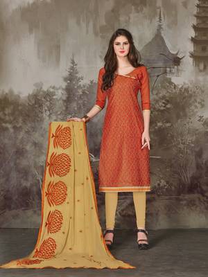 Orange printed chanderi salwar 2