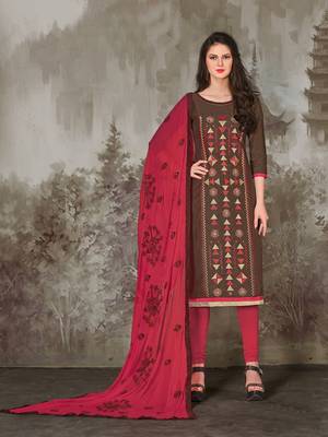 Brown printed chanderi salwar 2