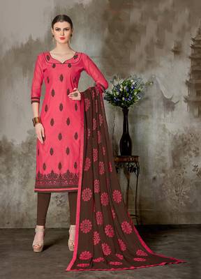 Red printed chanderi salwar 2