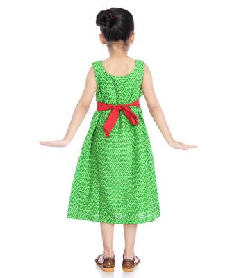 Cotton Frock With Big Bow 2