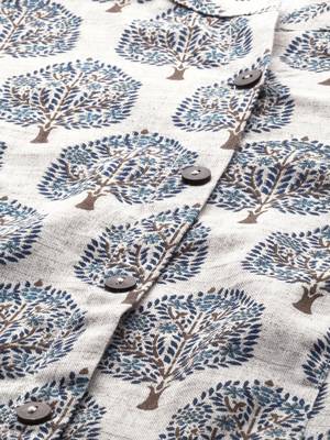 Cream printed cotton ethnic-kurtis 4