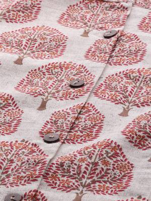 Cream printed cotton ethnic-kurtis 4
