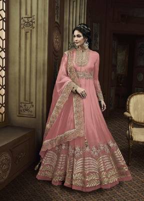 Pink embroidered santoon salwar 1