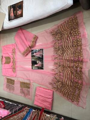 Pink embroidered santoon salwar 2