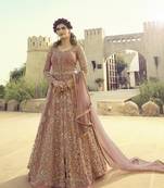 Light-purple embroidered santoon salwar