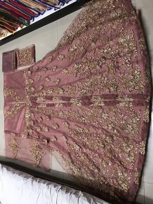 Light-purple embroidered santoon salwar 2