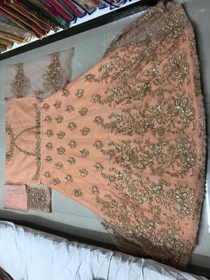 Orange embroidered santoon salwar 3