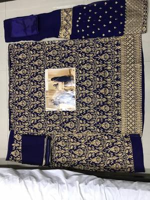 Blue embroidered santoon salwar 2