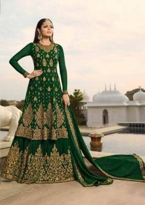 Green embroidered santoon salwar 1