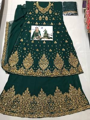 Green embroidered santoon salwar 2
