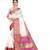 White woven kanchipuram silk saree with blouse