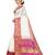 White woven kanchipuram silk saree with blouse