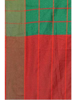 Green Woven Chanderi Saree With Blouse 5