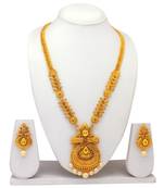 Gold crystal necklace-sets