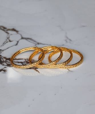 Gold Plated Designer Bangles Set Of 2 2