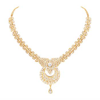 Gold crystal necklace-sets 3