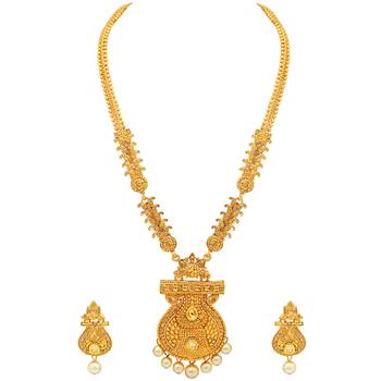 Gold crystal necklace-sets 1