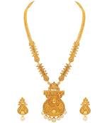 Gold crystal necklace-sets
