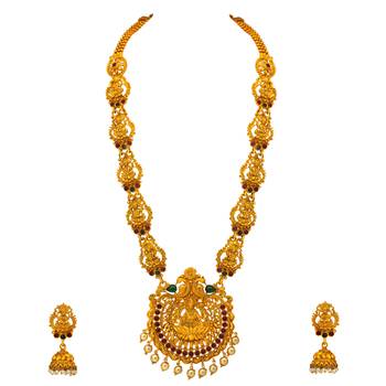 Gold crystal necklace-sets 1